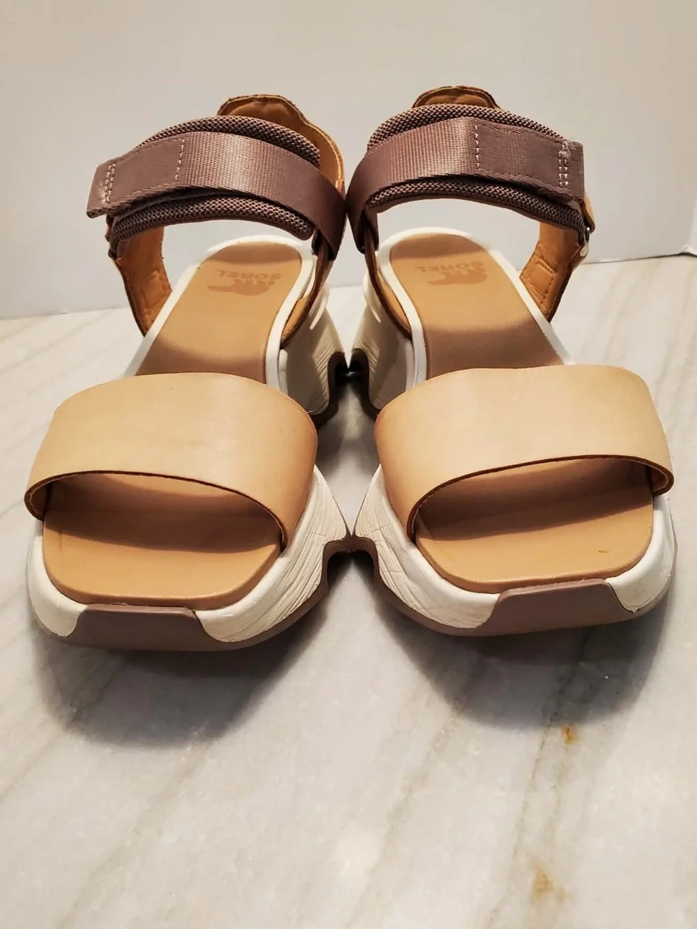 Sorel Kinetic Impact Y-Strap High Sandals Size 6